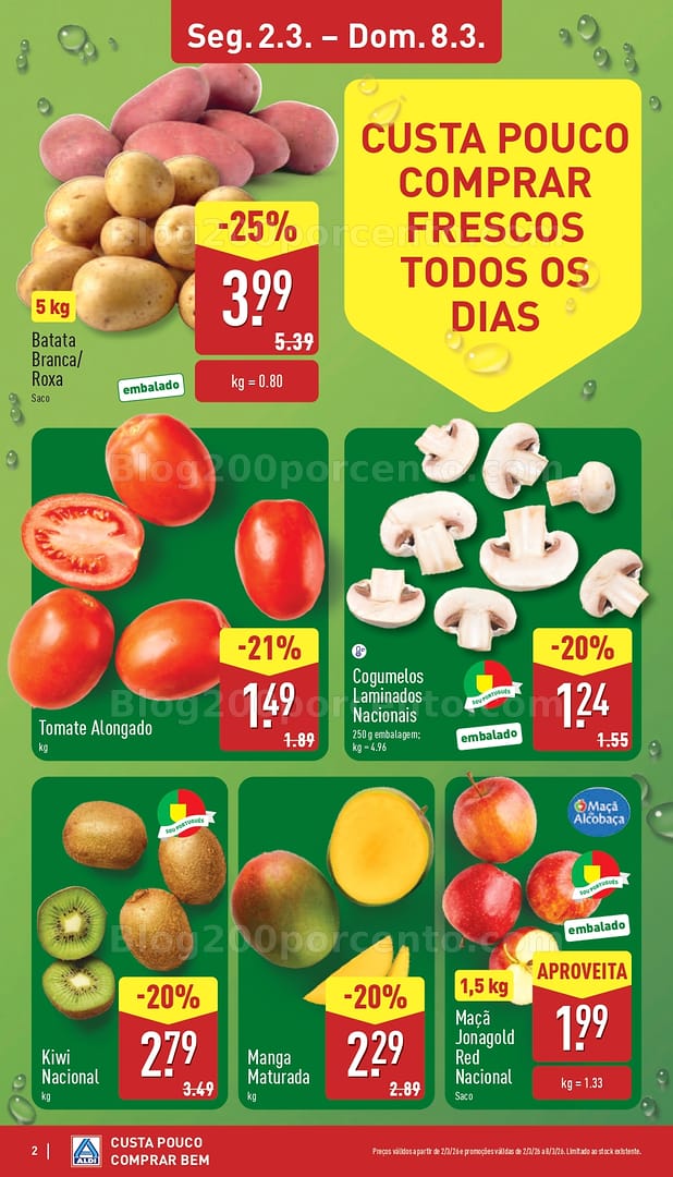 Antevisão Folheto ALDI Promoções de 2 a 8 março