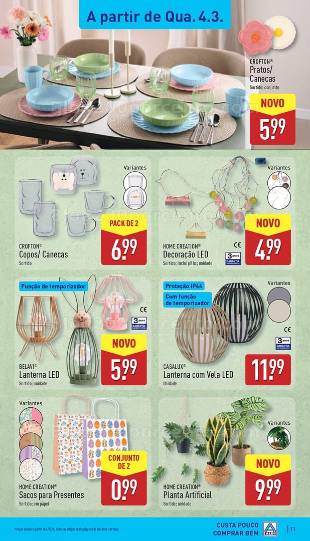 Antevisão Folheto ALDI Promoções de 2 a 8 março