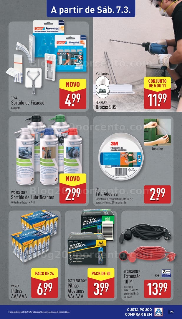 Antevisão Folheto ALDI Bazar Promoções de 7 a 8 março