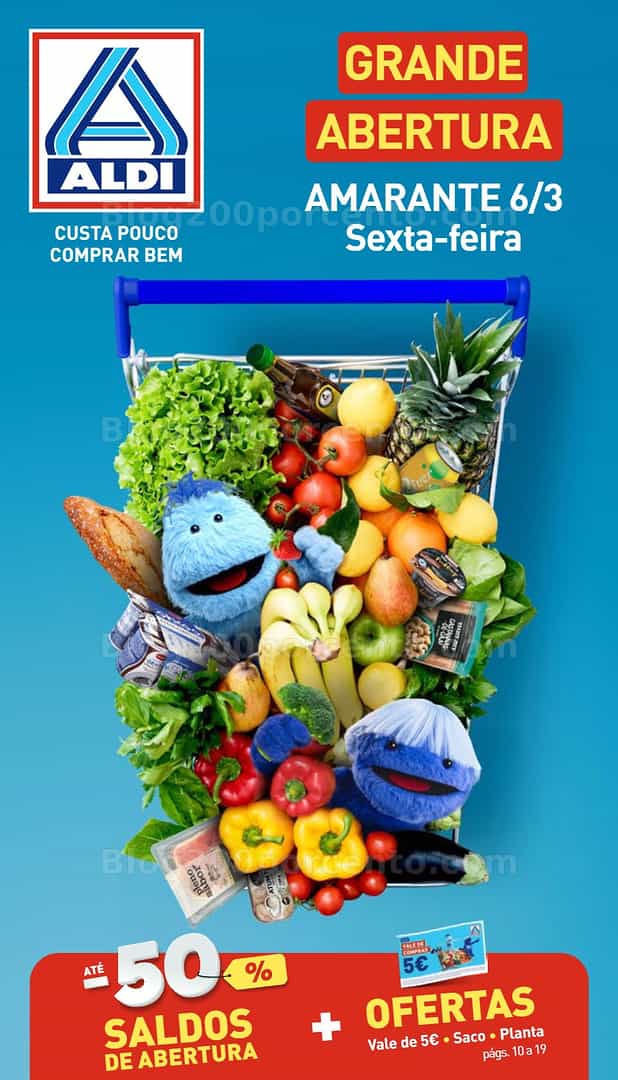 Antevisão Folheto ALDI Saldos Abertura Promoções de 6 a 13 março