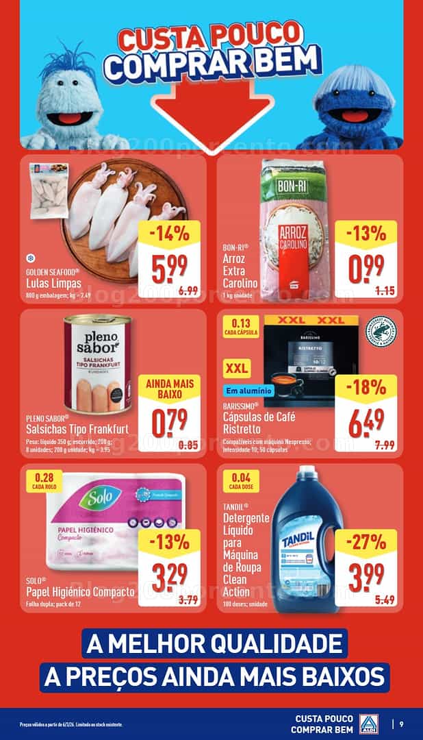 Antevisão Folheto ALDI Saldos Abertura Promoções de 6 a 13 março