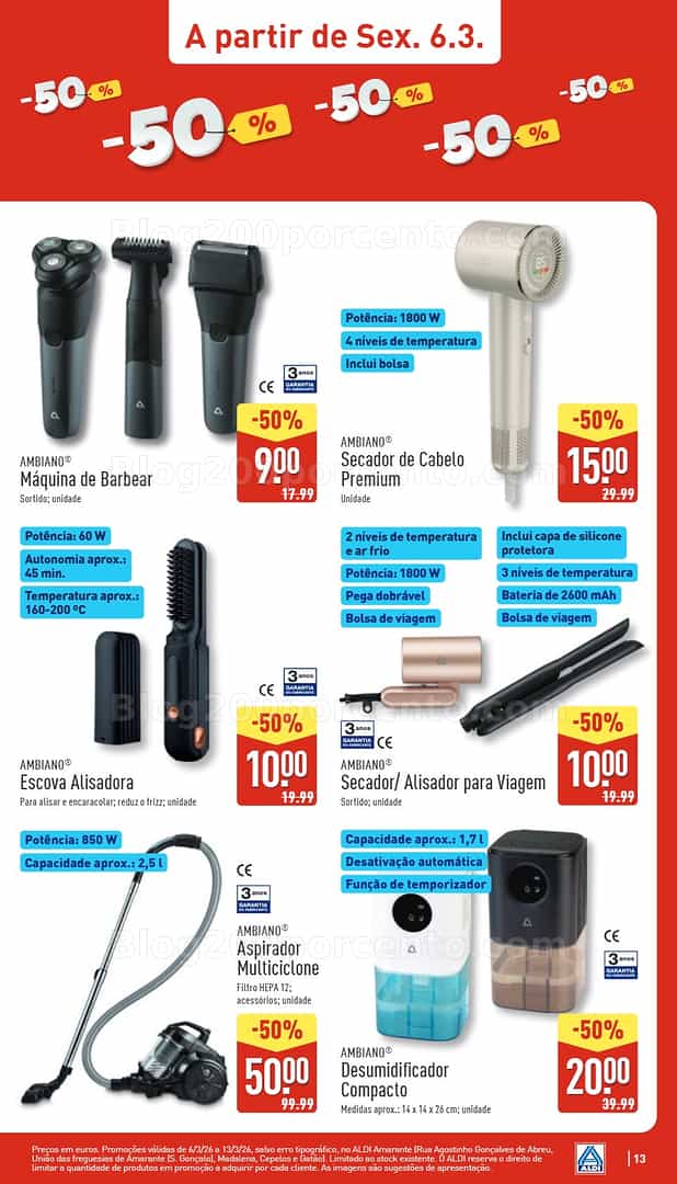 Antevisão Folheto ALDI Saldos Abertura Promoções de 6 a 13 março