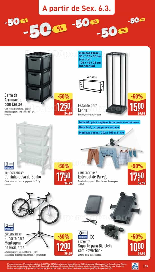 Antevisão Folheto ALDI Saldos Abertura Promoções de 6 a 13 março