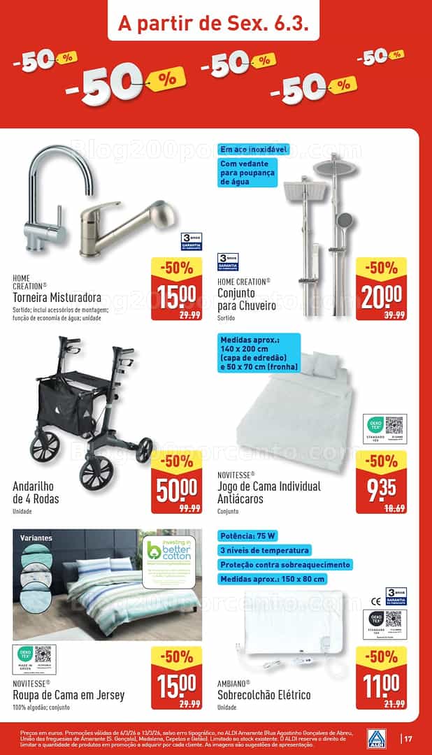 Antevisão Folheto ALDI Saldos Abertura Promoções de 6 a 13 março