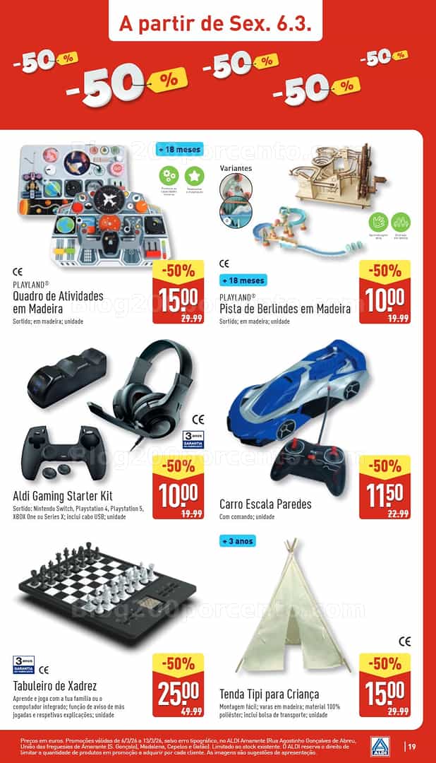 Antevisão Folheto ALDI Saldos Abertura Promoções de 6 a 13 março