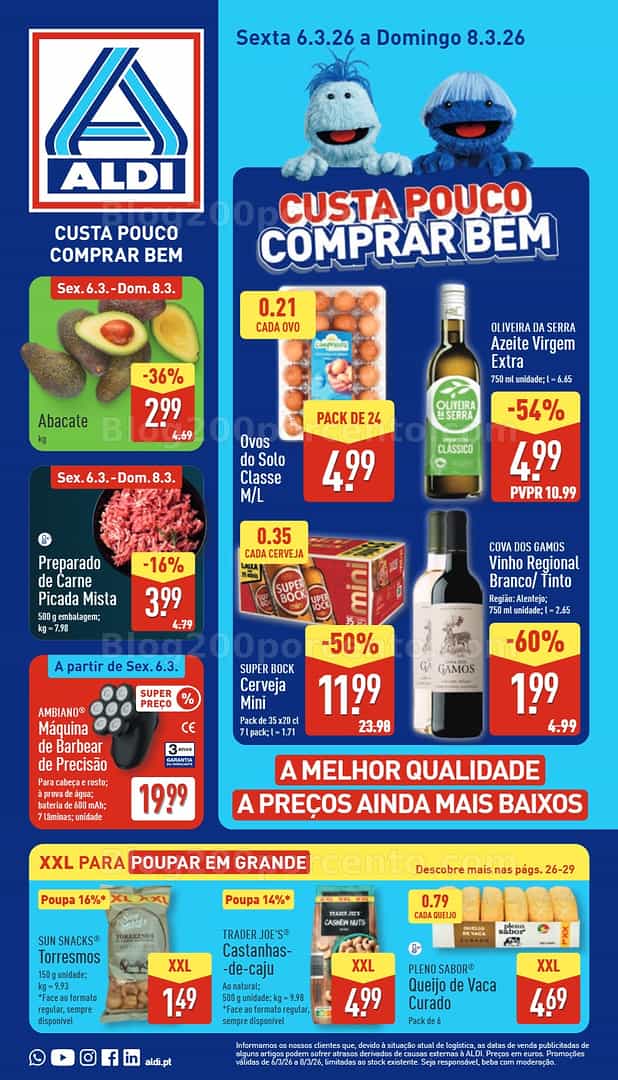 Antevisão Folheto ALDI Saldos Abertura Promoções de 6 a 13 março