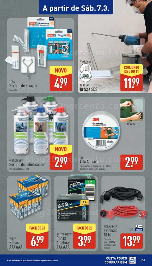 Antevisão Folheto ALDI Saldos Abertura Promoções de 6 a 13 março