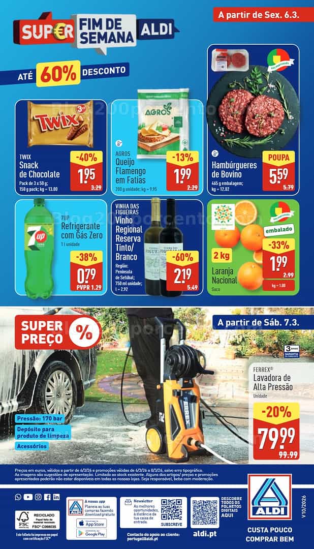 Antevisão Folheto ALDI Saldos Abertura Promoções de 6 a 13 março