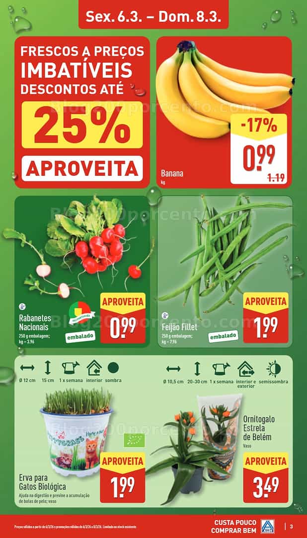 Antevisão Folheto ALDI Saldos Abertura Promoções de 6 a 13 março