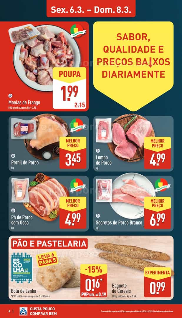 Antevisão Folheto ALDI Saldos Abertura Promoções de 6 a 13 março