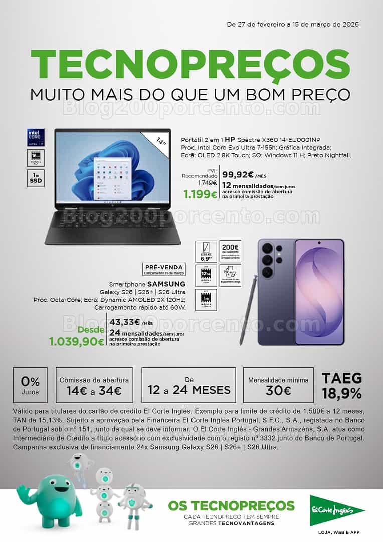 Antevisão Folheto EL CORTE INGLÉS Tecnologia Promoções de 27 fevereiro a 15 março