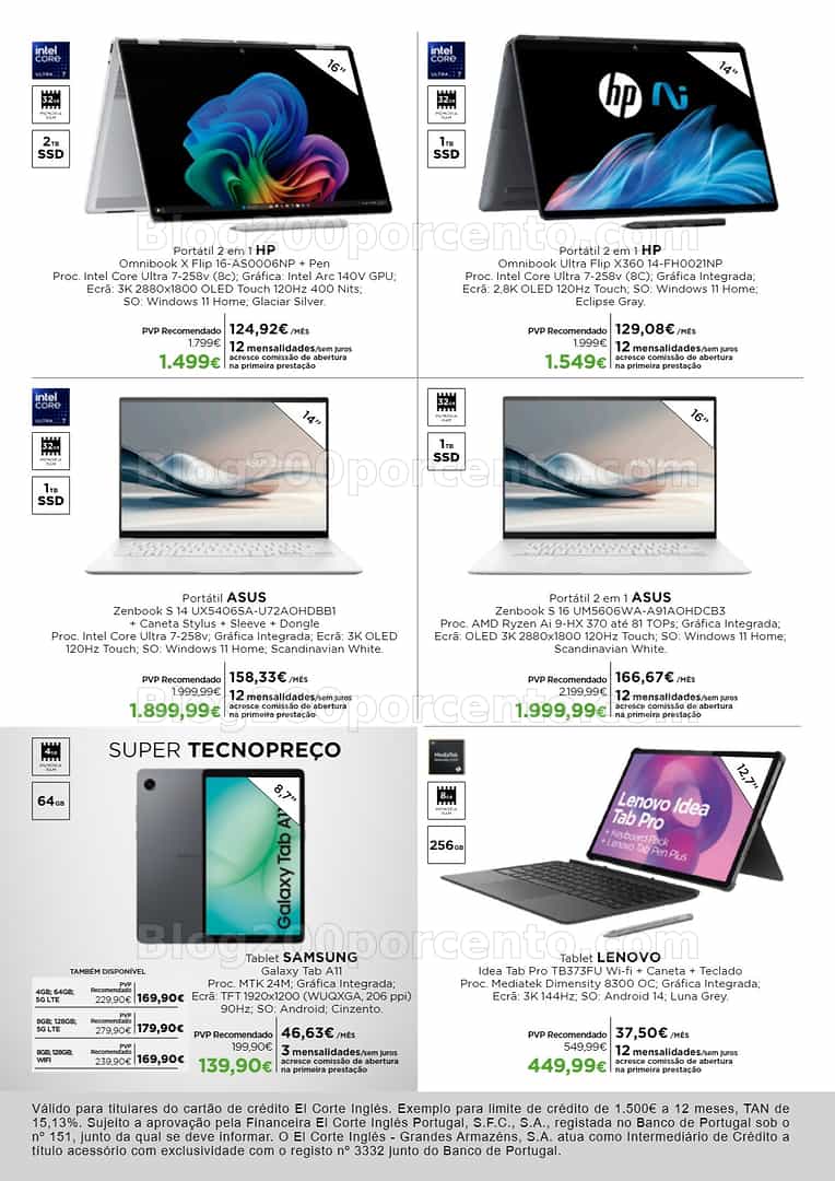 Antevisão Folheto EL CORTE INGLÉS Tecnologia Promoções de 27 fevereiro a 15 março