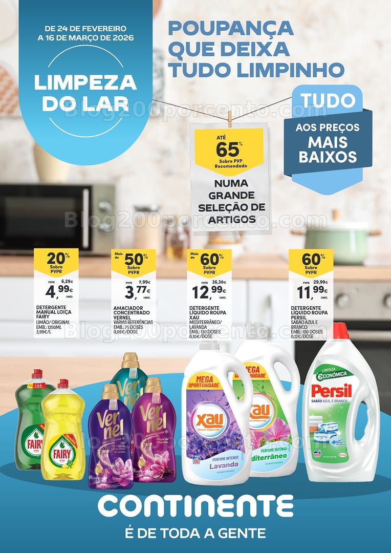 Antevisão Folheto CONTINENTE Açores Especial Limpeza Promoções de 24 fevereiro a 16 março