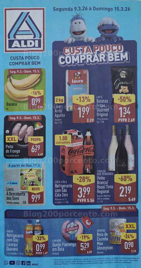Antevisão Folheto ALDI Promoções de 9 a 15 março