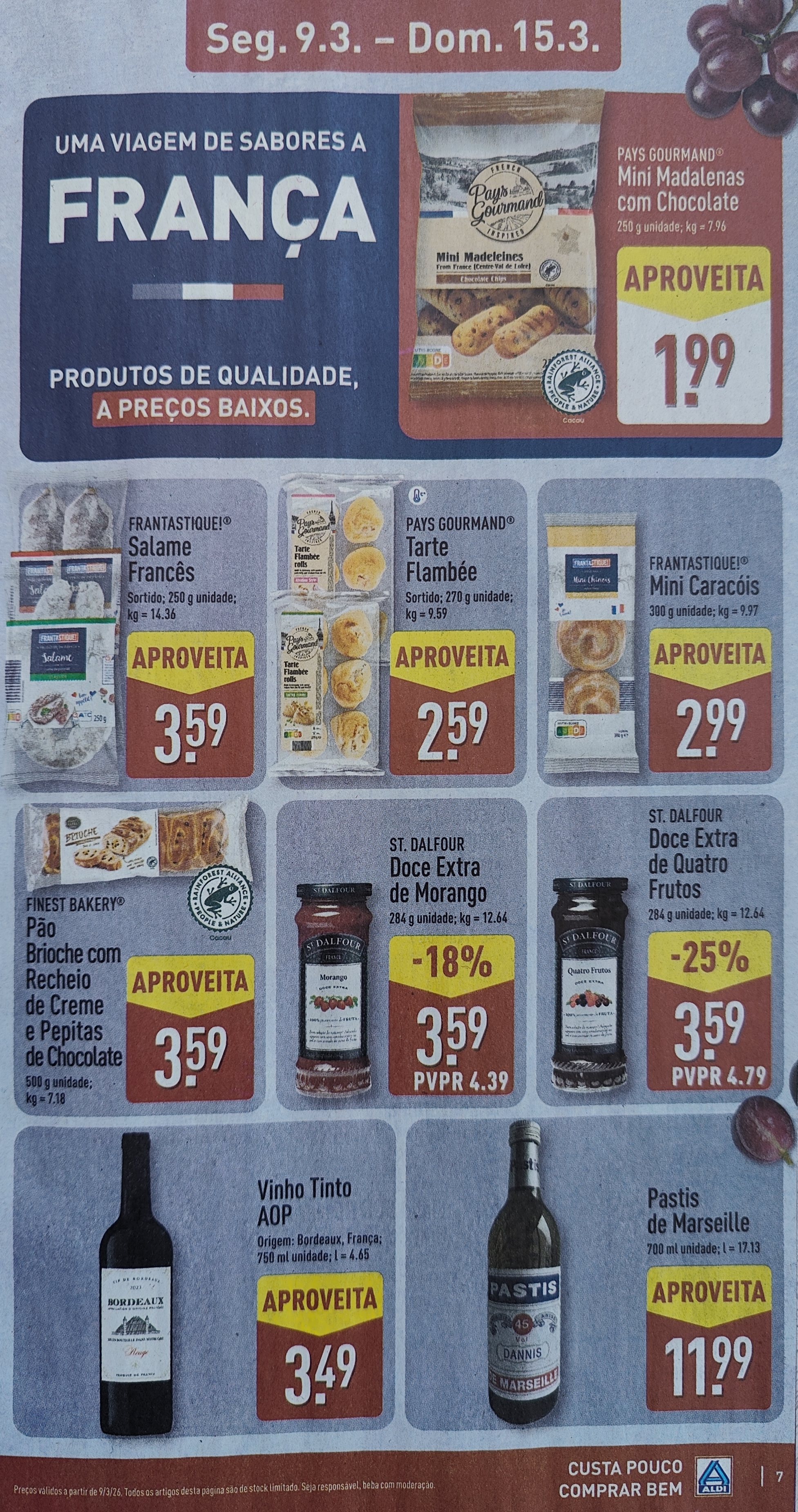 Antevisão Folheto ALDI Promoções de 9 a 15 março