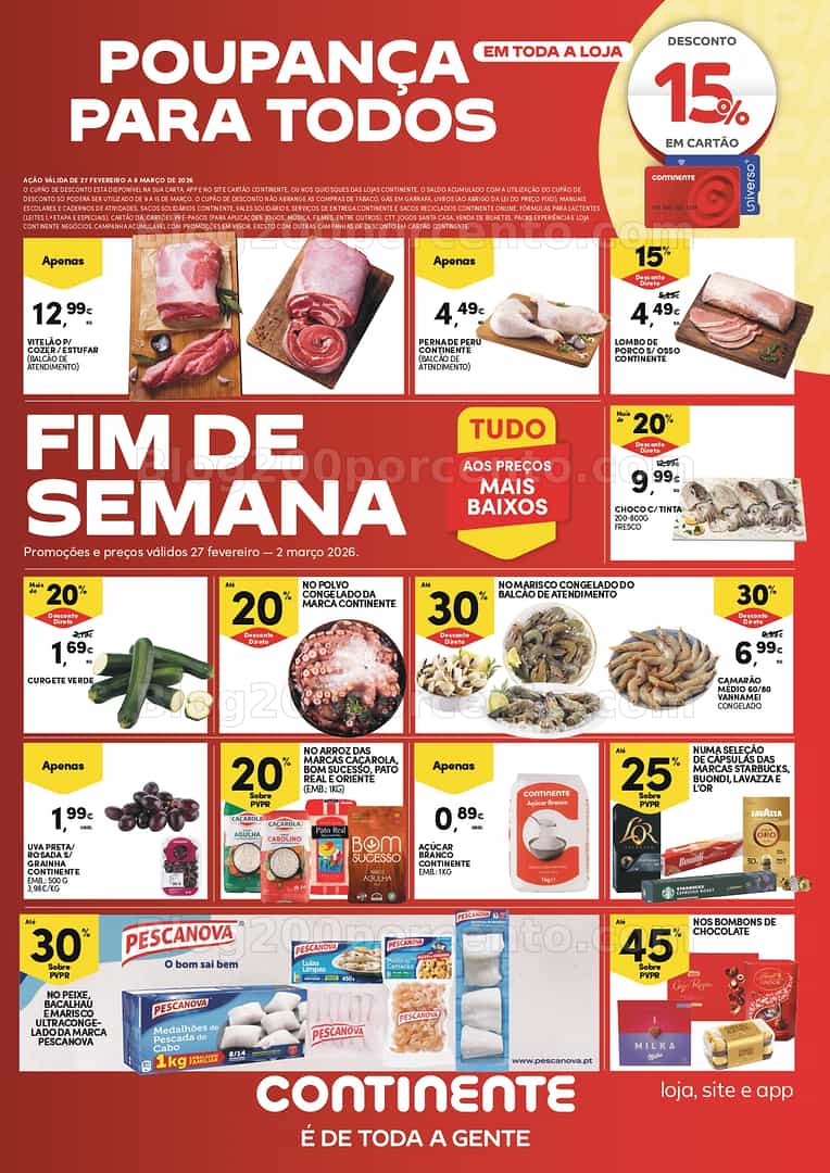 Antevisão Folheto CONTINENTE Promoções Fim de Semana - 27 fevereiro a 2 março - Edição Digital
