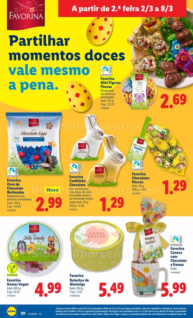 Antevisão Folheto LIDL Páscoa Promoções de 2 a 8 março