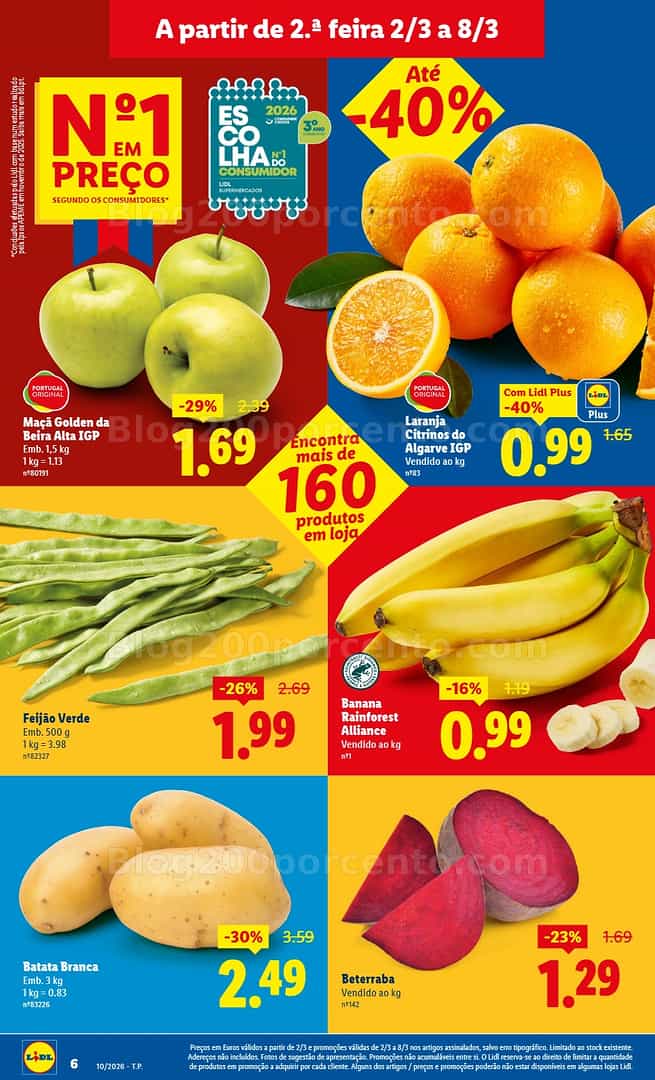 Antevisão Folheto LIDL Frescos Promoções de 2 a 8 março