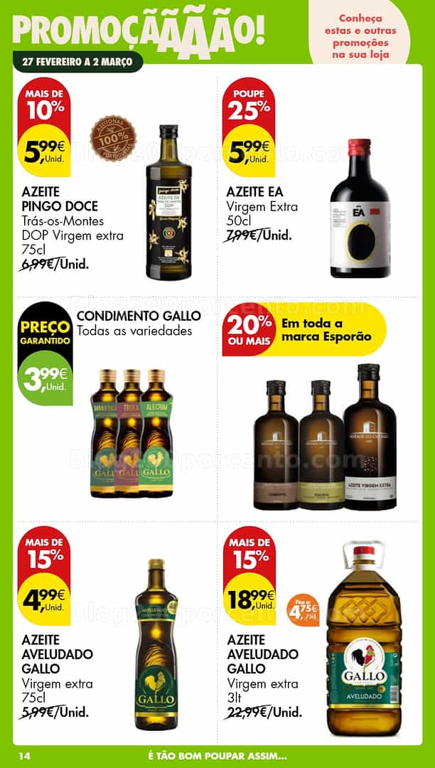 Antevisão Folheto PINGO DOCE Promoções Fim de Semana - 27 fevereiro a 1 março