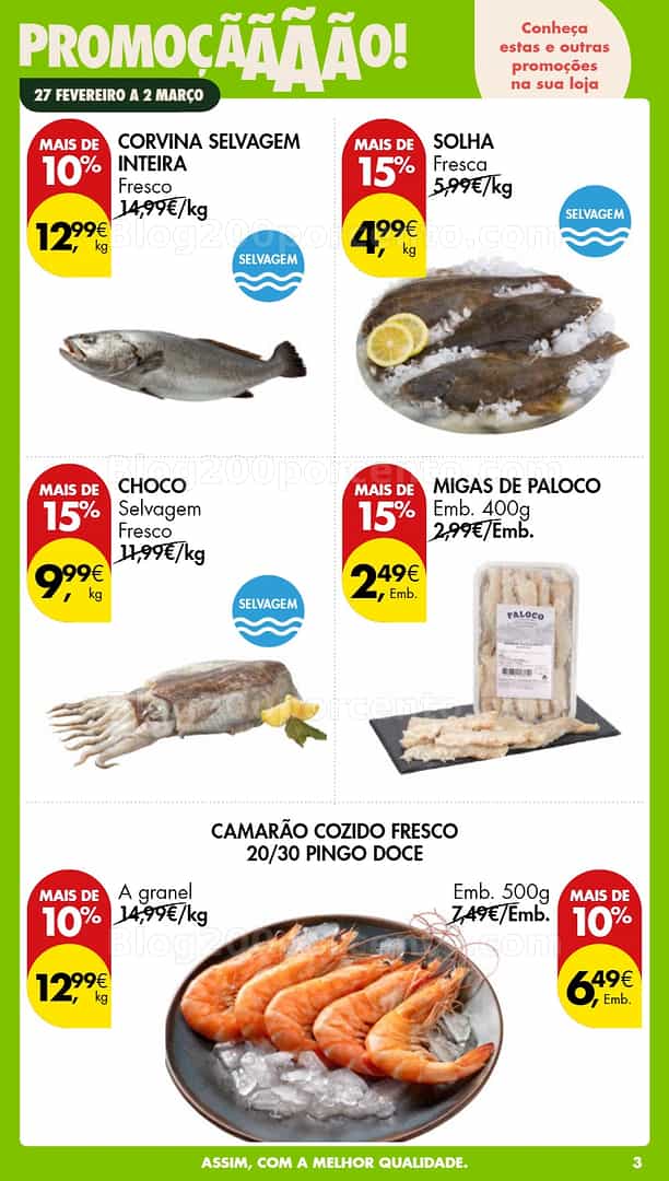 Antevisão Folheto PINGO DOCE Promoções Fim de Semana - 27 fevereiro a 1 março