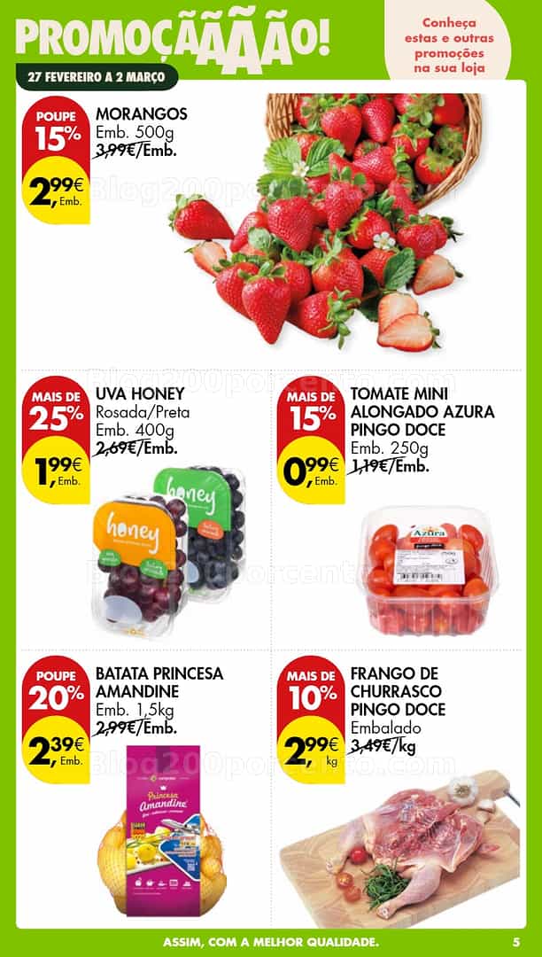 Antevisão Folheto PINGO DOCE Promoções Fim de Semana - 27 fevereiro a 1 março
