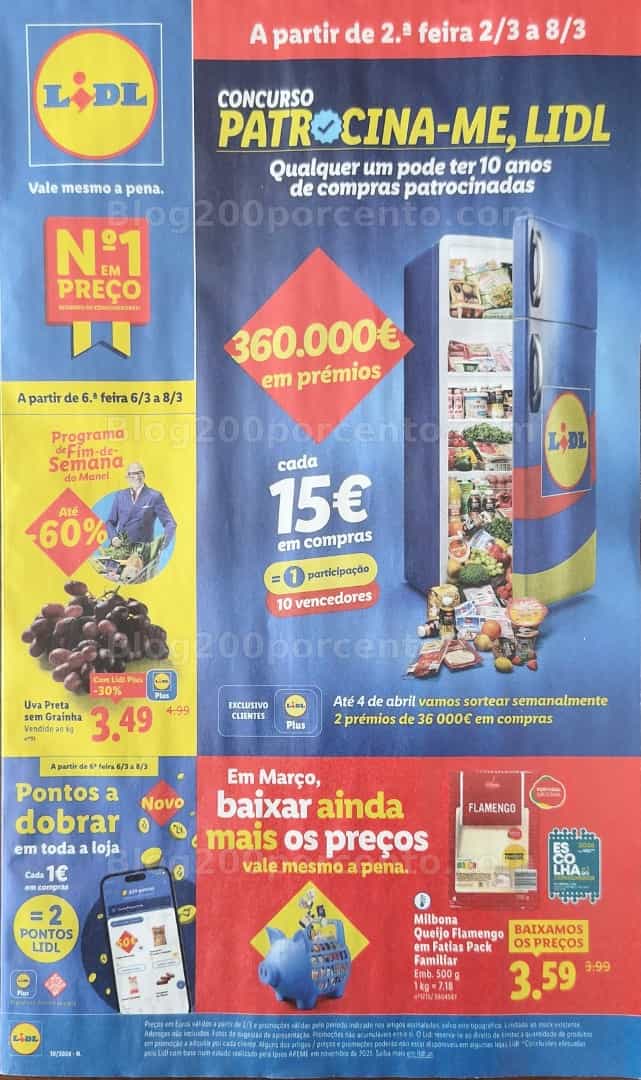 Antevisão Folheto LIDL Promoções de 2 a 8 março