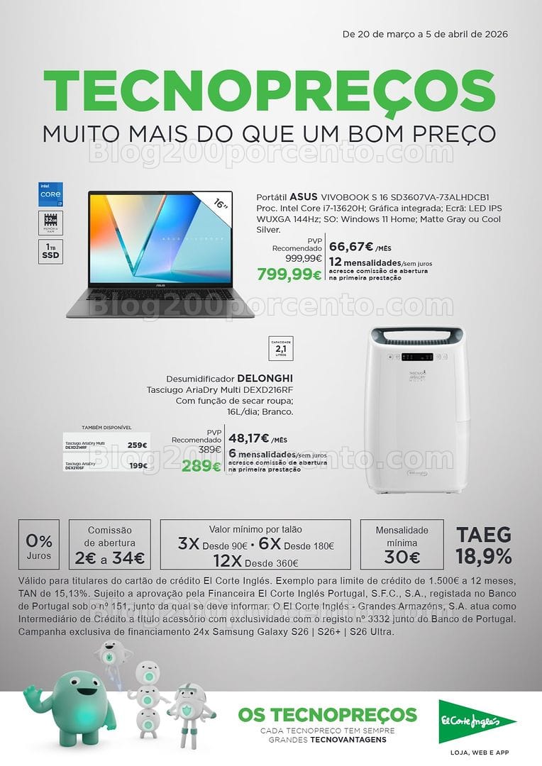 Antevisão Folheto EL CORTE INGLÉS Tecnologia Promoções de 20 março a 5 abril
