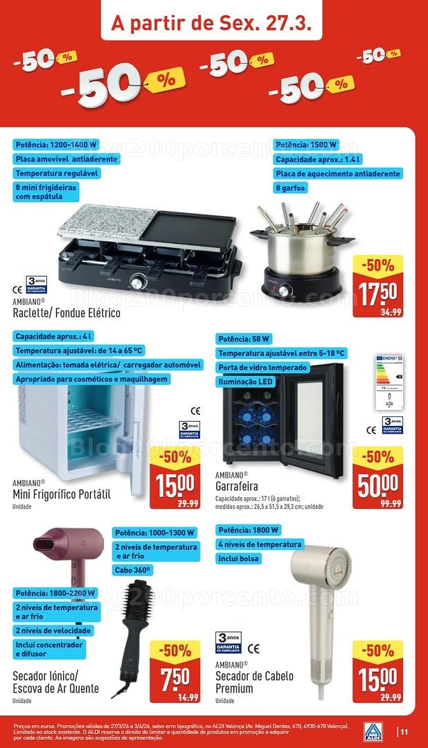 Antevisão Folheto ALDI Saldos de Abertura Promoções de 27 março a 3 abril