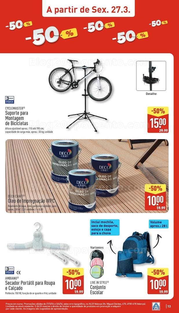 Antevisão Folheto ALDI Saldos de Abertura Promoções de 27 março a 3 abril