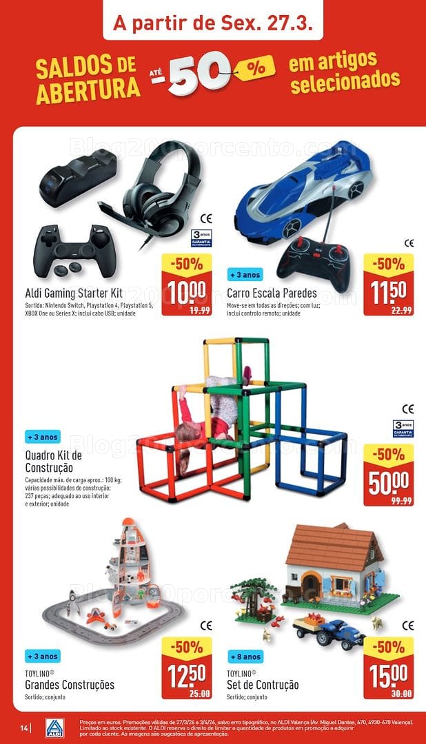 Antevisão Folheto ALDI Saldos de Abertura Promoções de 27 março a 3 abril