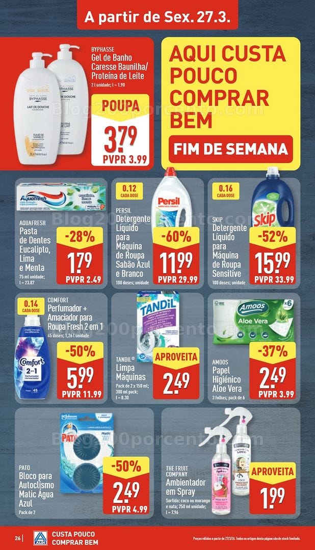 Antevisão Folheto ALDI Saldos de Abertura Promoções de 27 março a 3 abril