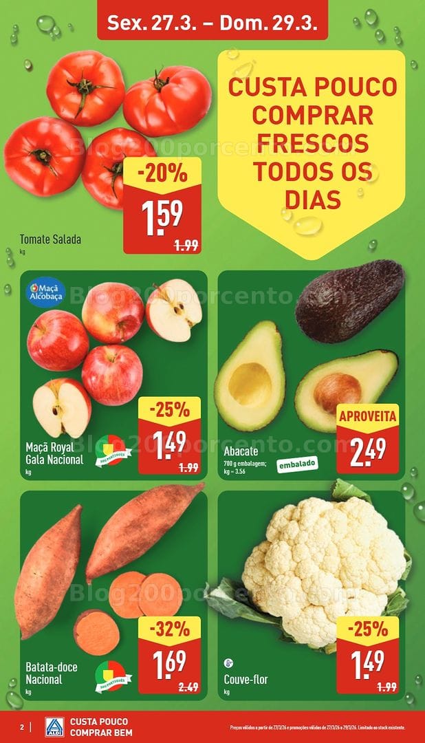 Antevisão Folheto ALDI Saldos de Abertura Promoções de 27 março a 3 abril