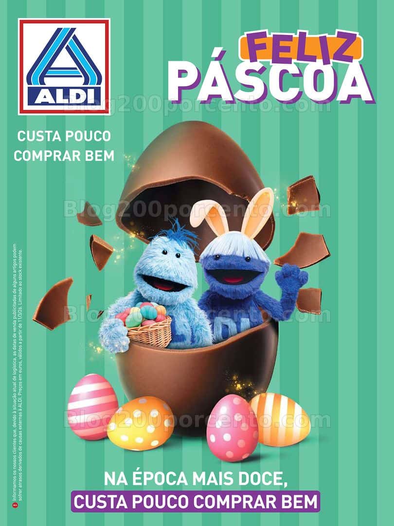 Antevisão Folheto ALDI Páscoa Promoções a partir de 12 março