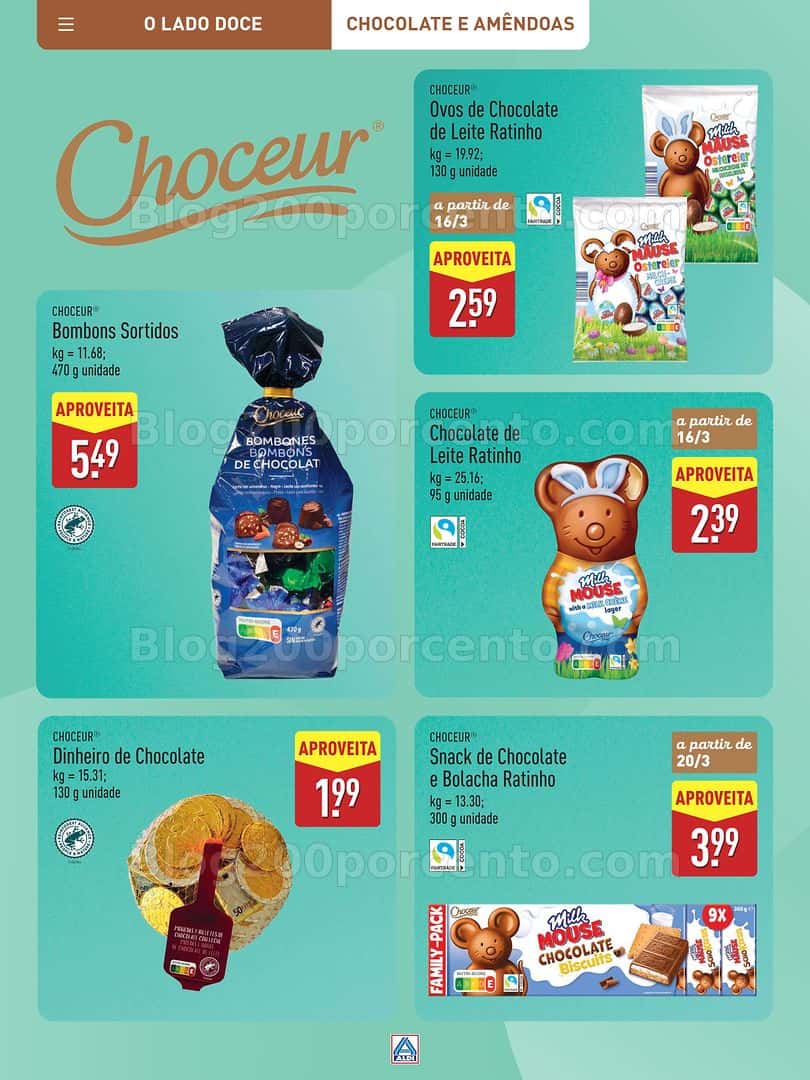 Antevisão Folheto ALDI Páscoa Promoções a partir de 12 março
