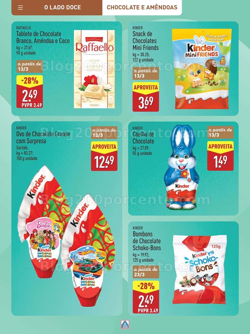 Antevisão Folheto ALDI Páscoa Promoções a partir de 12 março