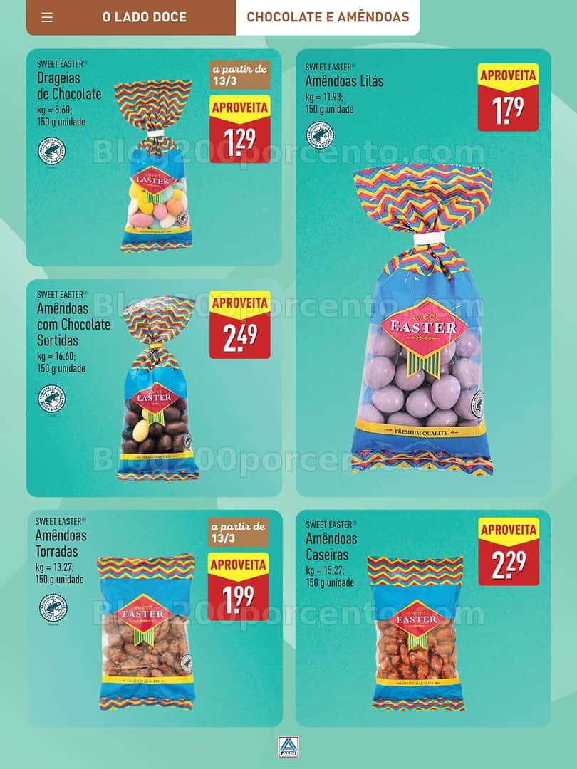 Antevisão Folheto ALDI Páscoa Promoções a partir de 12 março
