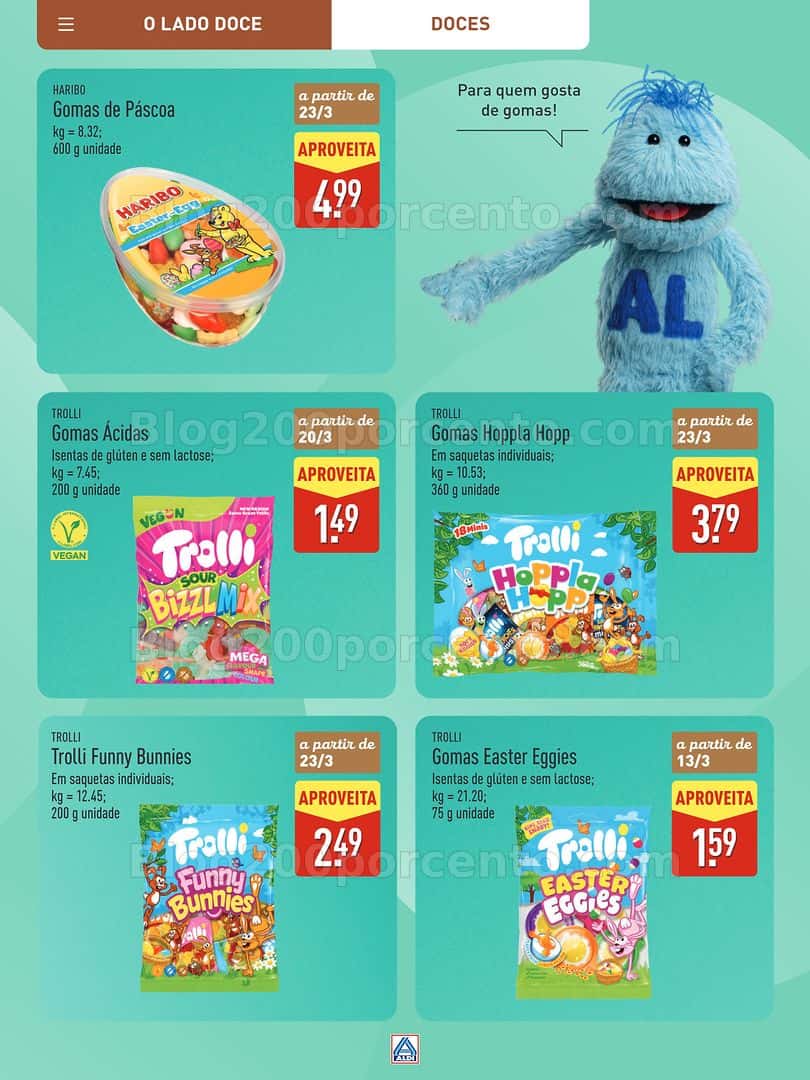 Antevisão Folheto ALDI Páscoa Promoções a partir de 12 março