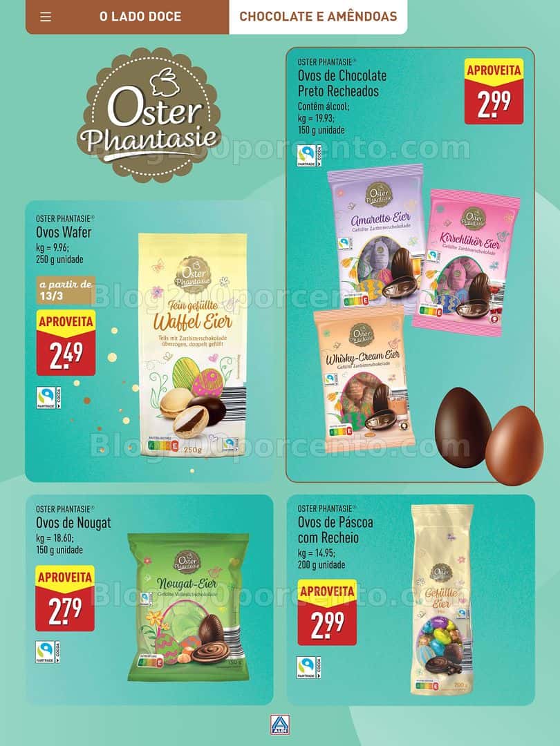 Antevisão Folheto ALDI Páscoa Promoções a partir de 12 março