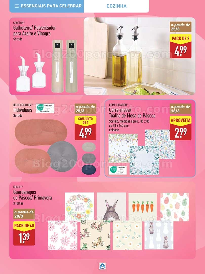 Antevisão Folheto ALDI Páscoa Promoções a partir de 12 março