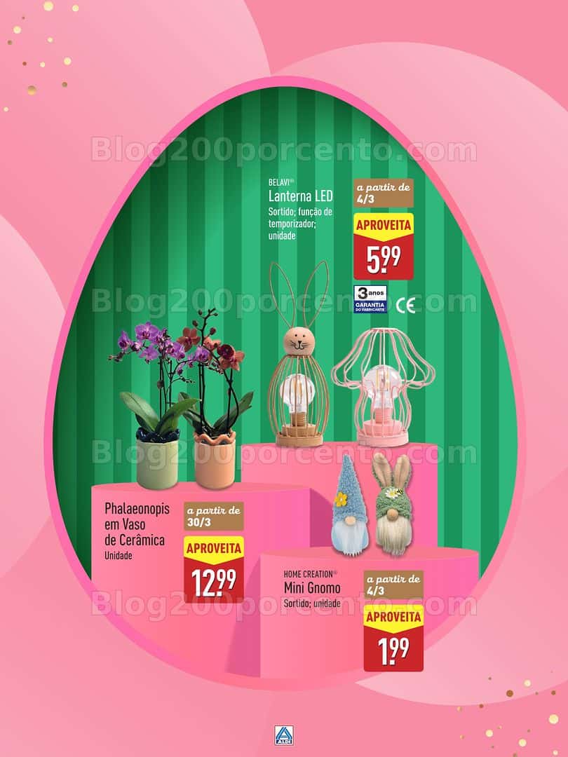 Antevisão Folheto ALDI Páscoa Promoções a partir de 12 março