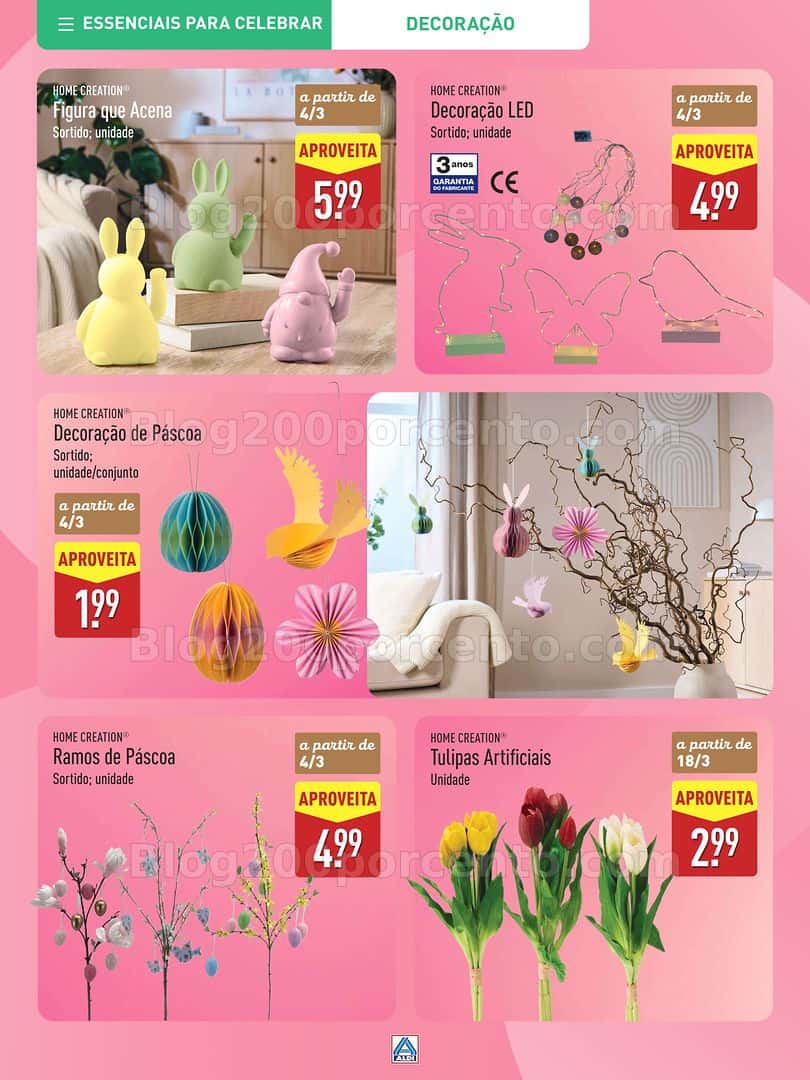 Antevisão Folheto ALDI Páscoa Promoções a partir de 12 março