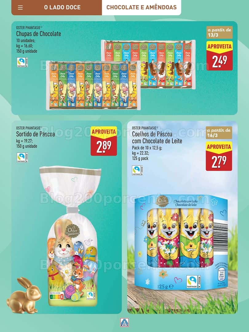 Antevisão Folheto ALDI Páscoa Promoções a partir de 12 março