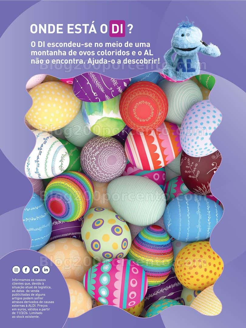 Antevisão Folheto ALDI Páscoa Promoções a partir de 12 março