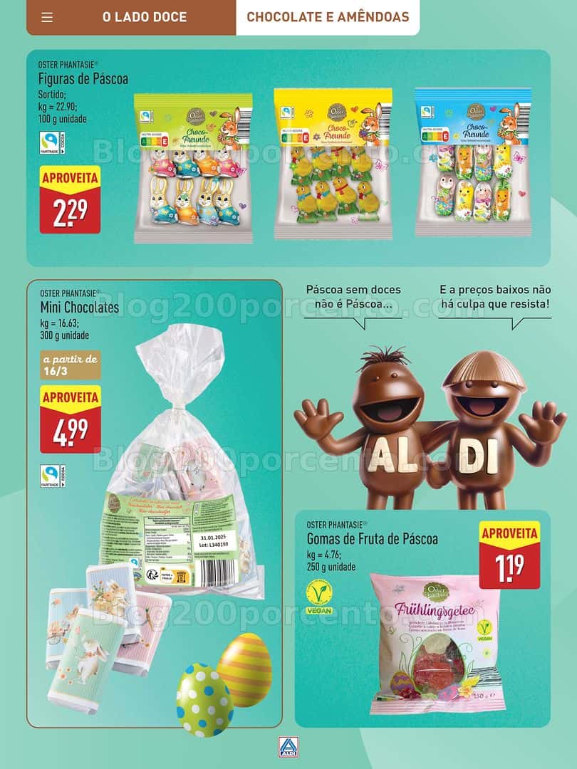 Antevisão Folheto ALDI Páscoa Promoções a partir de 12 março