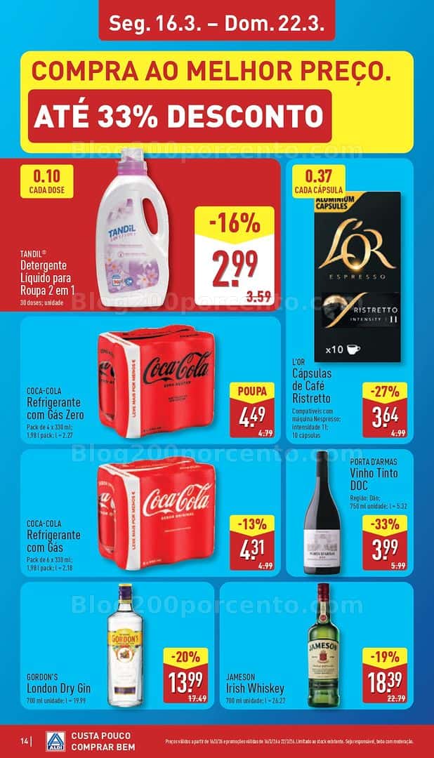 Antevisão Folheto ALDI Promoções de 16 a 22 março