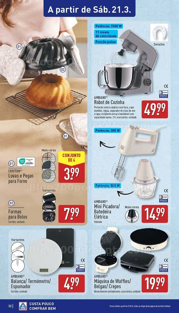 Antevisão Folheto ALDI Bazar Promoções de 21 a 22 março