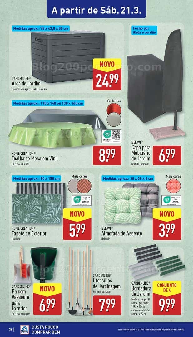 Antevisão Folheto ALDI Jardim Promoções de 21 a 22 março