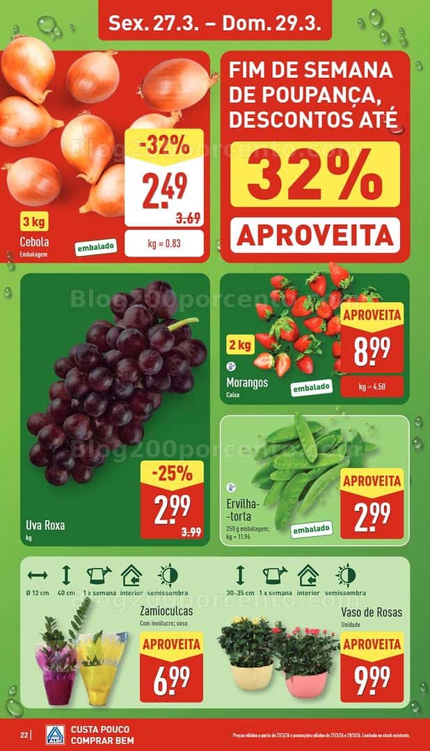 Antevisão Folheto ALDI Promoções Fim de Semana - 27 a 29 março