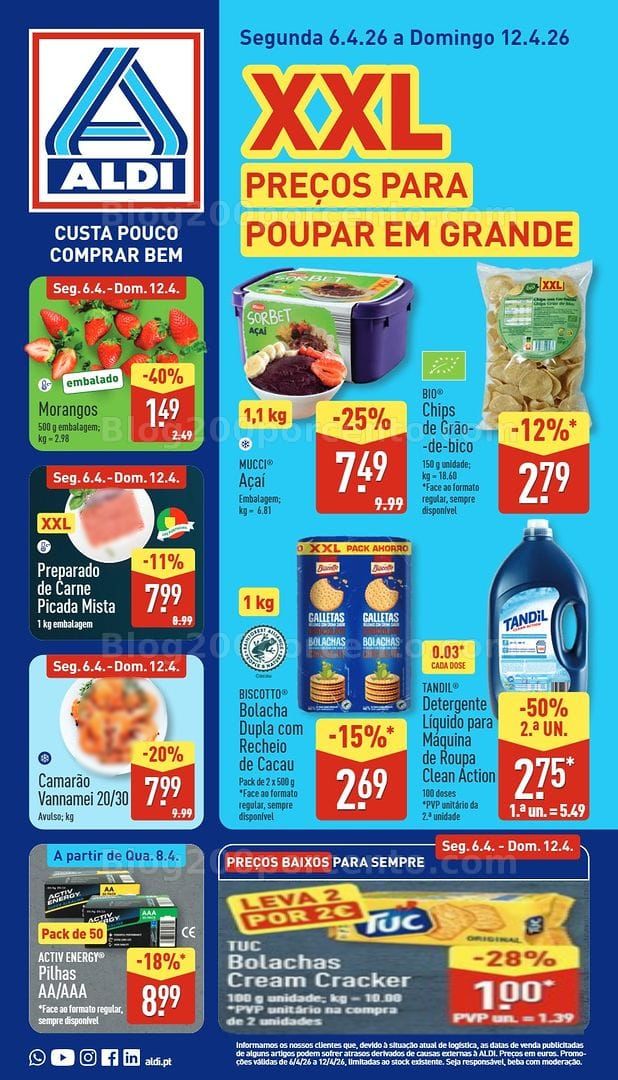 Antevisão Folheto ALDI Promoções de 6 a 12 abril