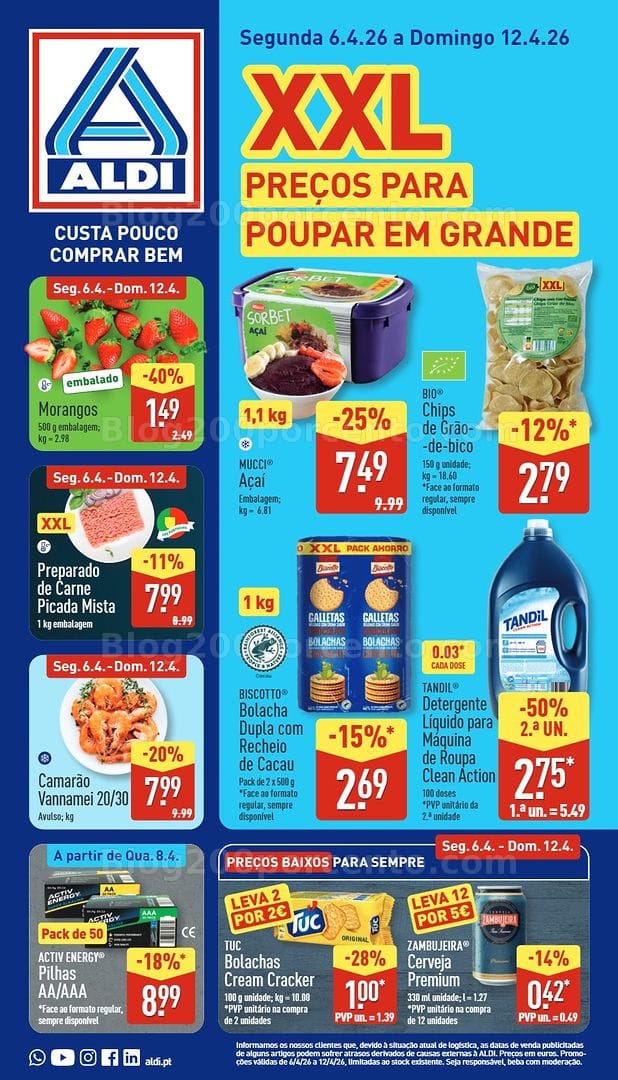 Antevisão Folheto ALDI Promoções de 6 a 12 abril